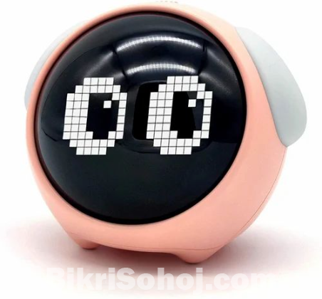 Xiaomi Cute Expression Alarm Clock With Light – Pink Color
